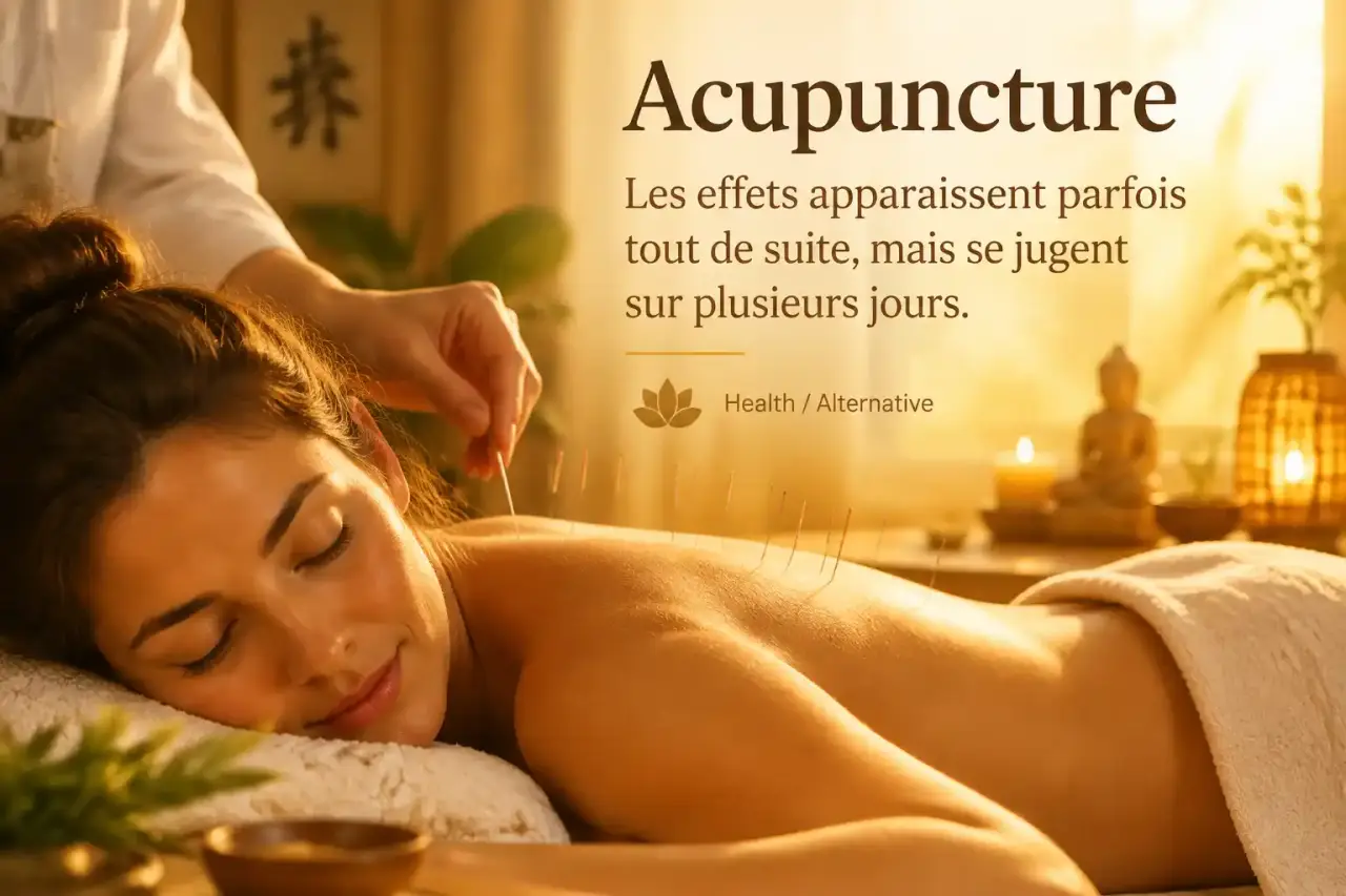 Acupuncture : les effets apparaissent parfois tout de suite, mais se jugent sur plusieurs jours