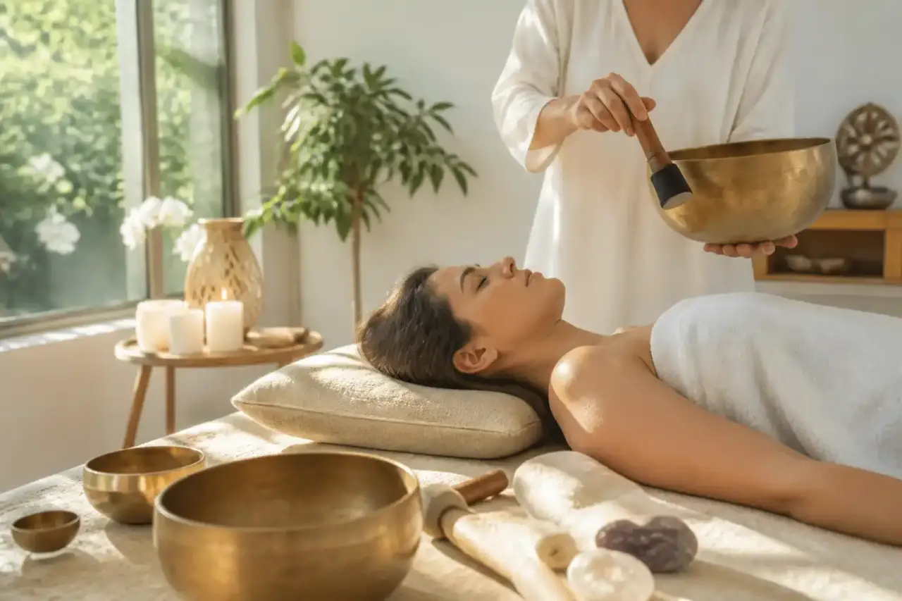 Séance de sonothérapie et massage énergétique chez Zenatone