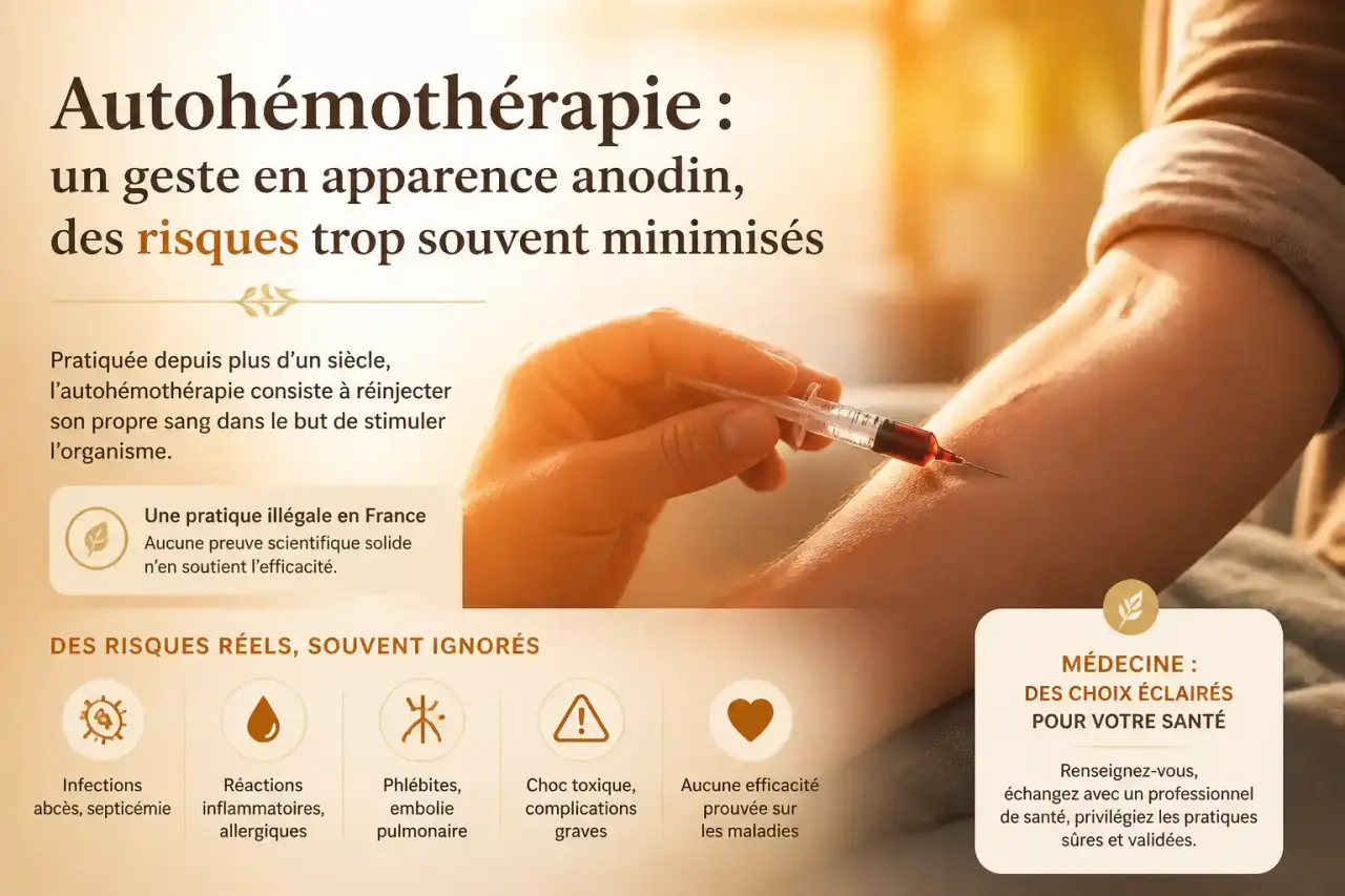 Autohémothérapie : un geste en apparence anodin, des risques trop souvent minimisés
