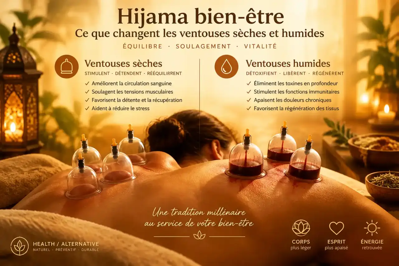 Hijama bien-être : ce que changent les ventouses sèches et humides