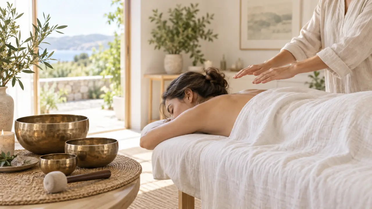 Séance de sonothérapie et de relaxation dans un espace chaleureux